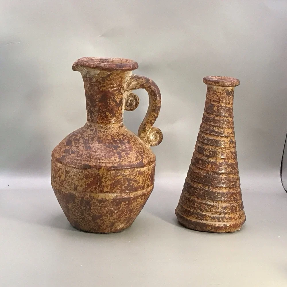 2 Piece Vase And‎ Pitcher Antiqued Finish